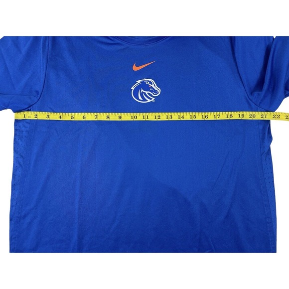 Nike Dri-Fit On Field Engineered‎ Blue Short Sleeve T-Shirt Sz L Boise Bronco - Picture 2 of 5